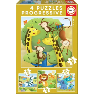 Puzzle Progresivo Animales Salvajes Educa 17147