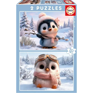 Puzzle 20x2 Pinguinos Adorables Educa 20505