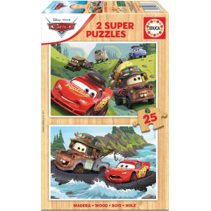 Puzzle Madera 2x25 Cars Educa 18877